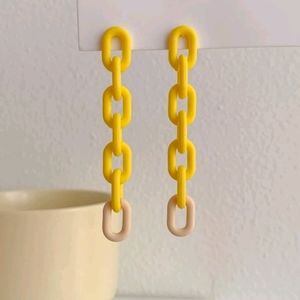 🍉5 for $25* Yellow Chain Earrings